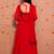Red georgette mirror palazzo set
