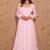 Baby-pink georgette mirror palazzo set