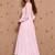 Baby-pink georgette mirror palazzo set