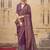 Purple ethnic motifs silk blend banarasi saree