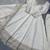 White silk blend embroidered flared gown set