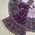 purple  ajarakh print rayon  lehenga choli