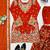 Orange silk blend embroidered sharara set