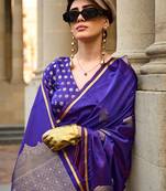 blue bagh satin designer banarasi saree