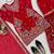Red silk blend embroidered sharara set