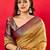 cream woven design zari banarasi saree