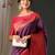 purple polka dot zari banarasi silk blend saree