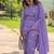 Purple chanderi embroidered farshi salwar set