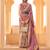 pink ethnic motifs zari banarasi silk blend saree