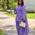 Purple chanderi embroidered farshi salwar set