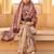 pink ethnic motifs zari banarasi silk blend saree