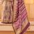 pink ethnic motifs zari banarasi silk blend saree