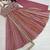 Pink silk blend embroidered flared gown set