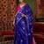blue woven design satin banarasi saree