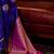 blue woven design satin banarasi saree