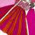 Rani-pink silk blend embroidered flared gown set