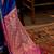 blue ethnic motifs woven design banarasi saree