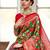 Green woven design zari silk blend kanjeevaram saree