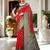 Red woven design zari silk blend banarasi saree