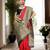 Red woven design zari silk blend banarasi saree