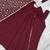 Maroon chanderi embroidered flared gown set