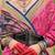 Pink bandhani printed woven design zari bandhani saree