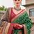 Green bandhani woven design zari  bandhani celebrity saree