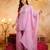 Pink silk blend embroidered farshi salwar set