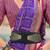 Purple bandhani zari silk blend bandhani saree