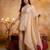 Light-peach silk blend embroidered farshi salwar set