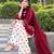 Maroon silk blend embroidered farshi salwar set
