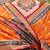 Orange bandhani zari silk blend bandhani saree