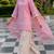 Pink silk blend embroidered farshi salwar set