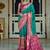 Sea green embellished pochampally saree