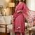 Pink muga cotton jamdani pichwai weaving salwar suit