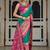 Sea green embellished pochampally saree