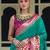 Sea green embellished pochampally saree