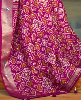 Sea green embellished pochampally saree 4