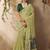 lime ethnic motifs cotton blend muga saree