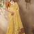 yellow ethnic motifs cotton blend muga saree