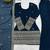 Dark-blue silk blend embroidered palazzo set