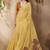 yellow ethnic motifs cotton blend muga saree