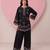 Black silk blend embroidered farshi salwar set