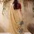 beige ethnic motifs cotton blend muga saree