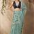 light blue ethnic motifs cotton blend muga saree