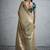 olive embellished zari chiffon designer saree