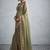 olive embellished zari chiffon designer saree