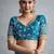 teal chiffon sarees