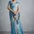 teal chiffon sarees