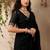 black floral embroidered art silk blend tussar saree